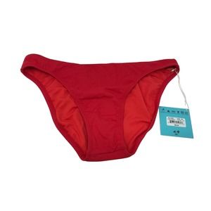 Letarte Classic Coverage Bikini Swim Bottom, Women's Size XS - Lollipop Red